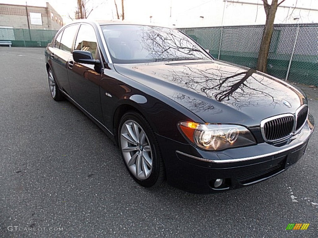2008 7 Series 750Li Sedan - Monaco Blue Metallic / Cream Beige photo #4