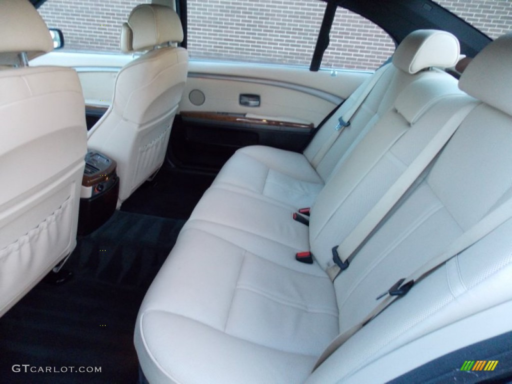 Cream Beige Interior 2008 BMW 7 Series 750Li Sedan Photo #76232708