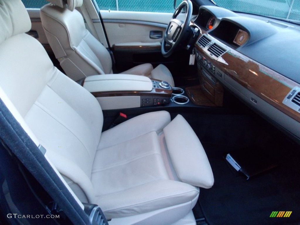 Cream Beige Interior 2008 BMW 7 Series 750Li Sedan Photo #76232852