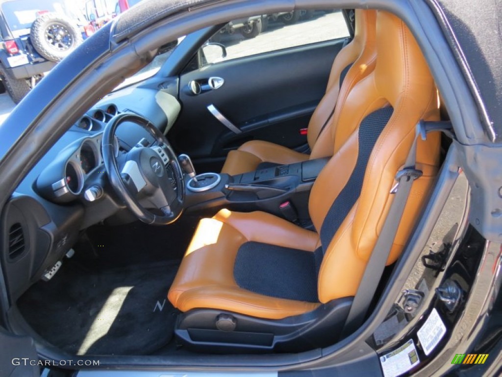 Burnt Orange Interior 2005 Nissan 350Z Enthusiast Roadster Photo #76233421