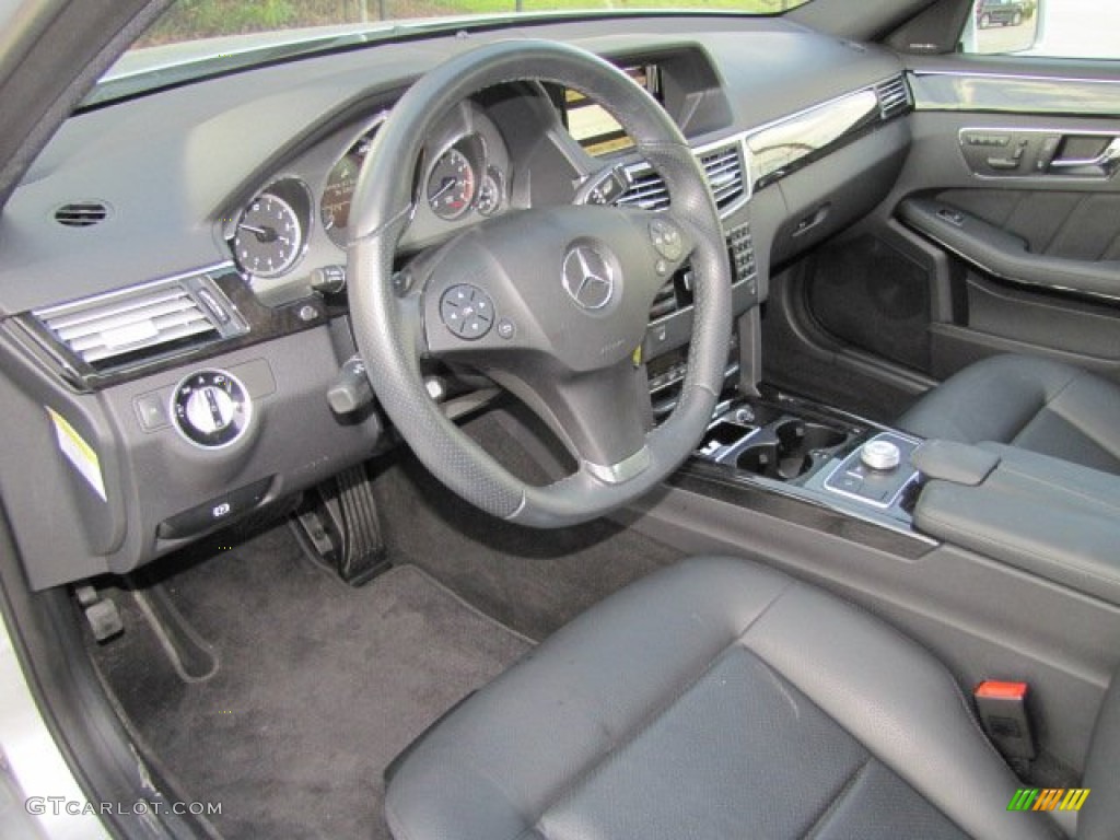 Black Interior 2011 Mercedes-Benz E 350 Sedan Photo #76234346