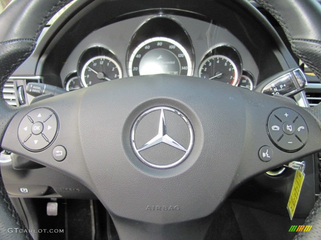 2011 Mercedes-Benz E 350 Sedan Black Steering Wheel Photo #76234377
