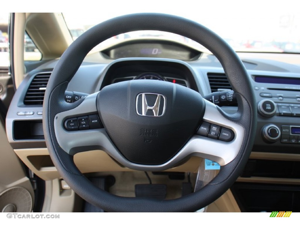 2006 Honda Civic Hybrid Sedan Ivory Steering Wheel Photo #76234715