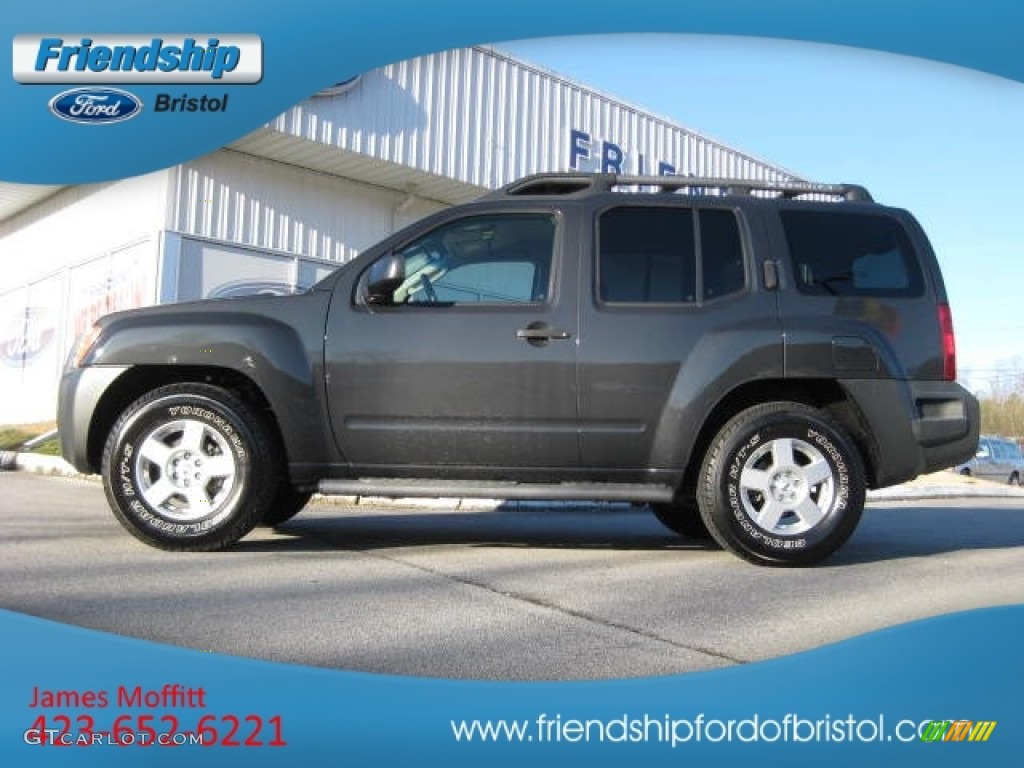 2007 Xterra S - Night Armor Black Metallic / Steel/Graphite photo #1