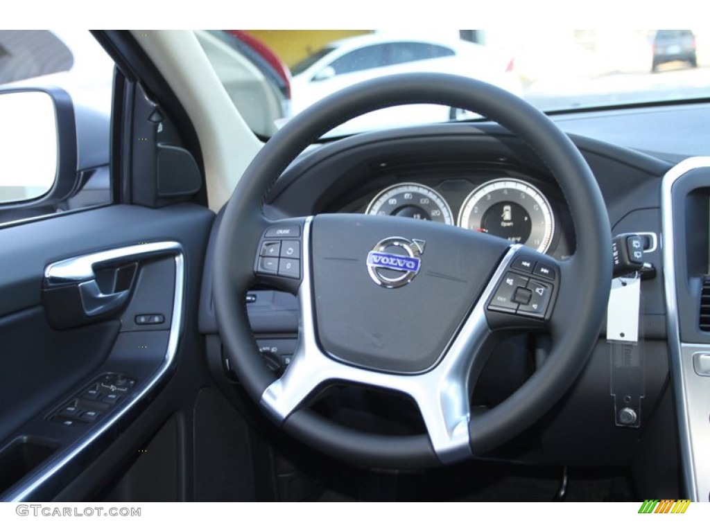 2013 Volvo XC60 3.2 Anthracite Black Steering Wheel Photo #76237470