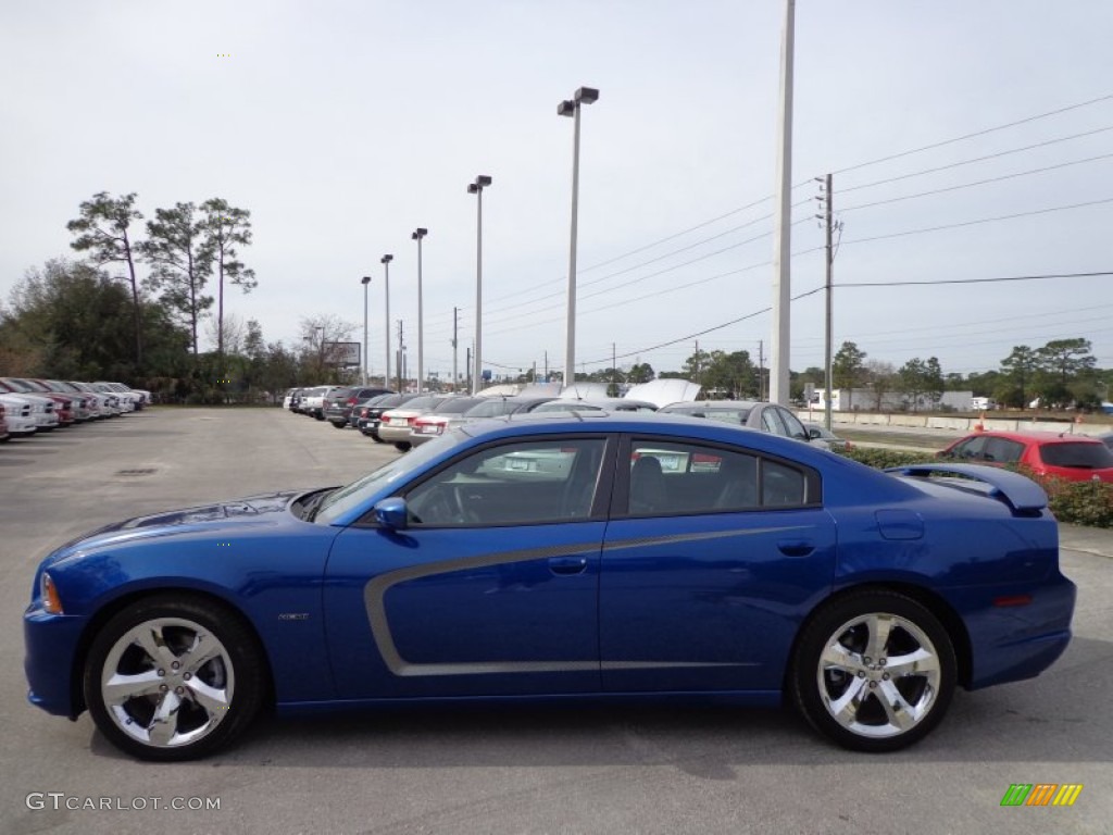 Blue Streak Pearl 2012 Dodge Charger R/T Max Exterior Photo #76237589