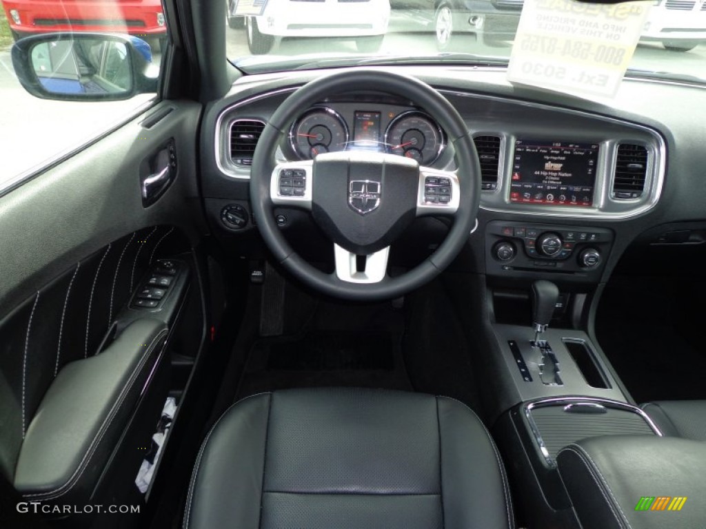 2012 Dodge Charger R/T Max Black Dashboard Photo #76237664