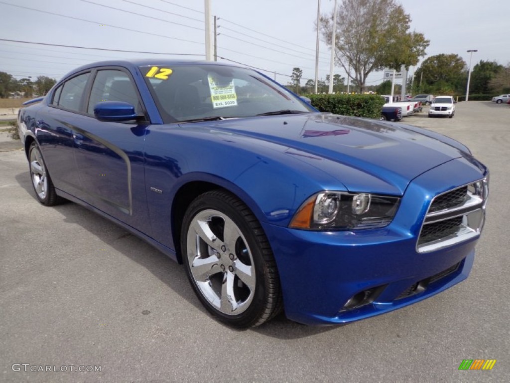 Blue Streak Pearl 2012 Dodge Charger R/T Max Exterior Photo #76237733