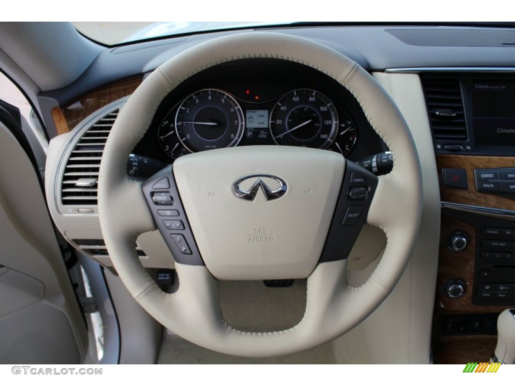 2013 Infiniti QX 56 Wheat Steering Wheel Photo #76238384
