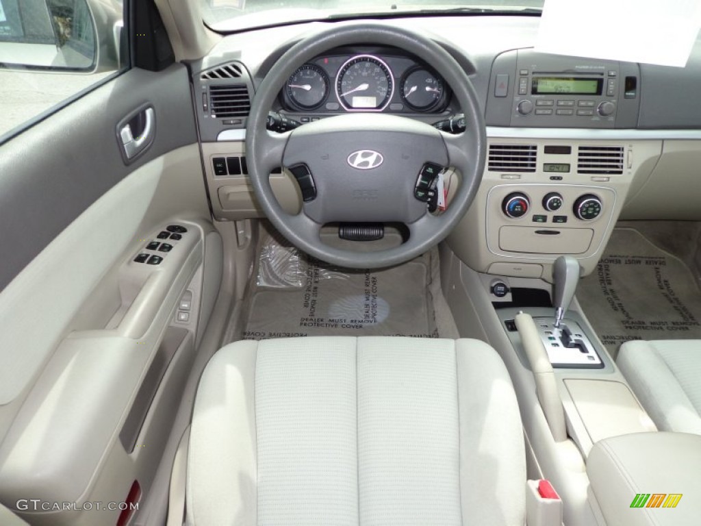 2008 Hyundai Sonata GLS Beige Dashboard Photo #76238891