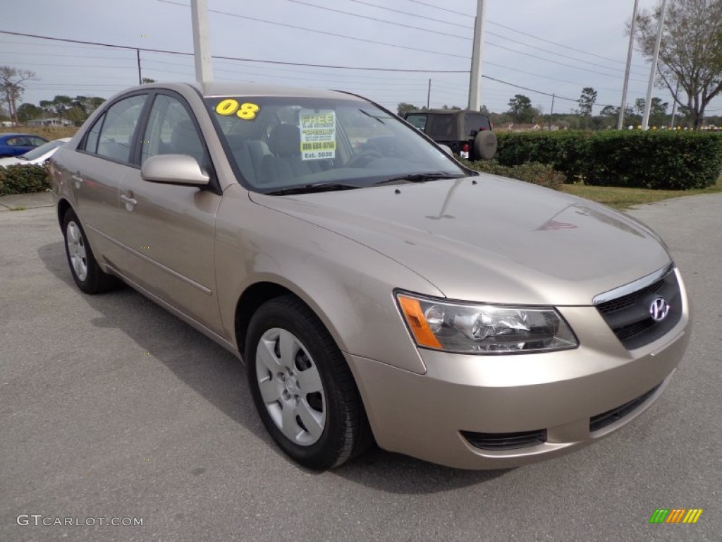 Golden Beige 2008 Hyundai Sonata GLS Exterior Photo #76238957