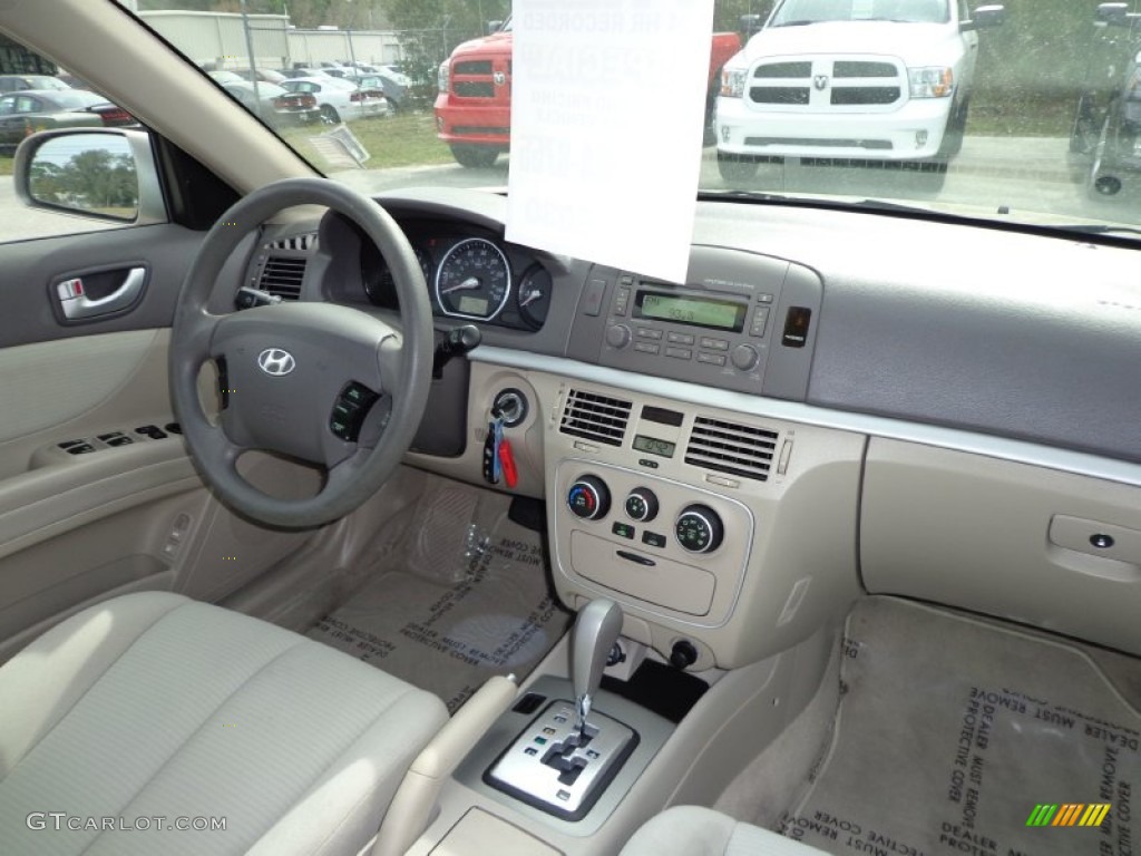 2008 Hyundai Sonata GLS Beige Dashboard Photo #76238968