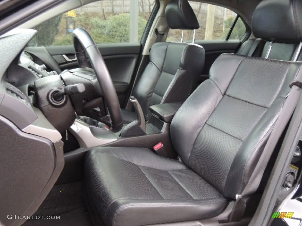 Ebony Interior 2010 Acura TSX Sedan Photo #76242599
