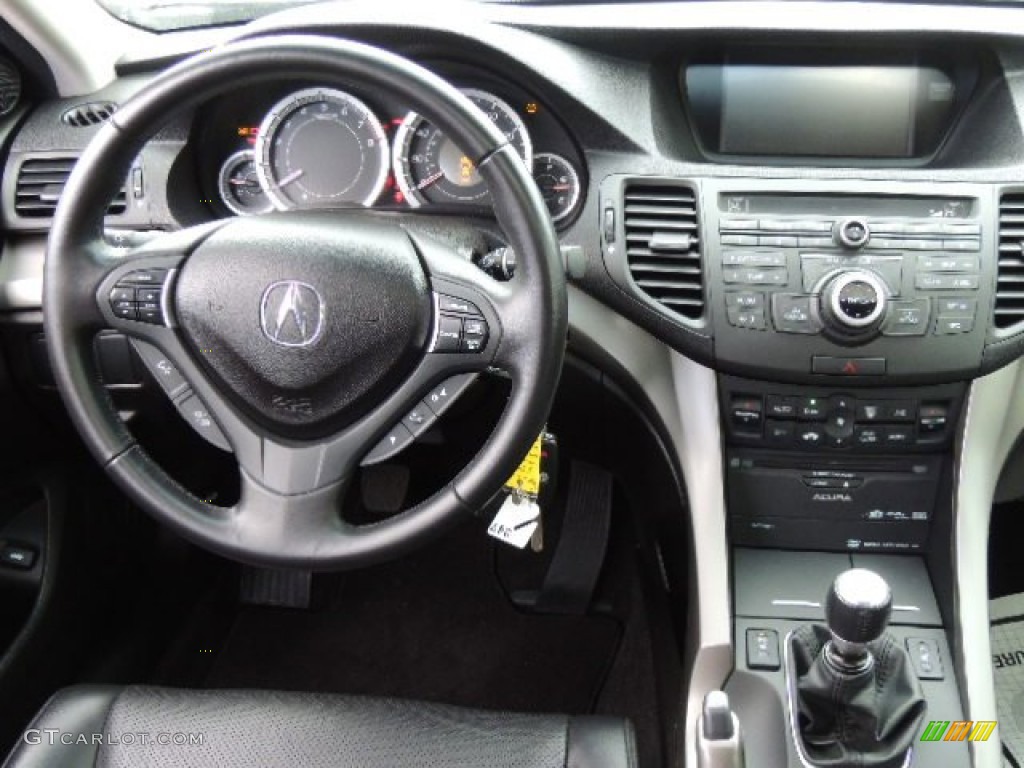 2010 Acura TSX Sedan Ebony Dashboard Photo #76242608