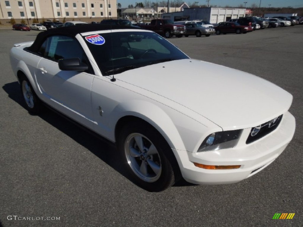 2008 Mustang V6 Premium Convertible - Performance White / Light Graphite photo #1