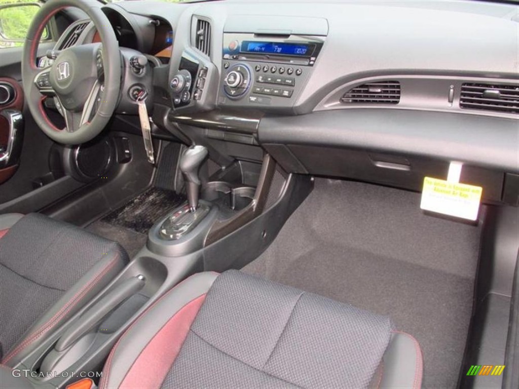 2013 Honda CR-Z EX Sport Hybrid Black/Red Dashboard Photo #76244308