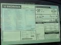  2013 CR-Z EX Sport Hybrid Window Sticker
