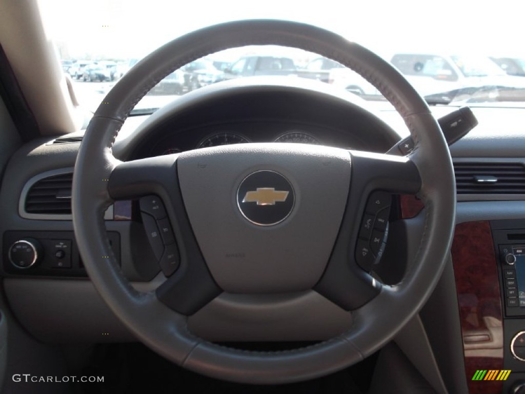 2011 Chevrolet Silverado 1500 LTZ Crew Cab Light Titanium/Dark Titanium Steering Wheel Photo #76245290