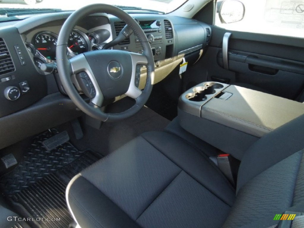Ebony Interior 2013 Chevrolet Silverado 1500 LT Extended Cab Photo #76245299