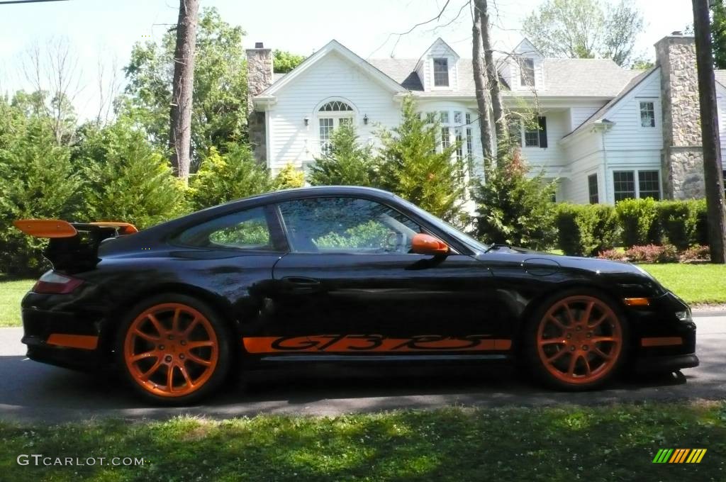 2007 911 GT3 RS - Black/Orange / Black photo #7
