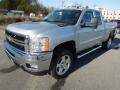 2013 Silver Ice Metallic Chevrolet Silverado 2500HD LT Extended Cab 4x4  photo #2