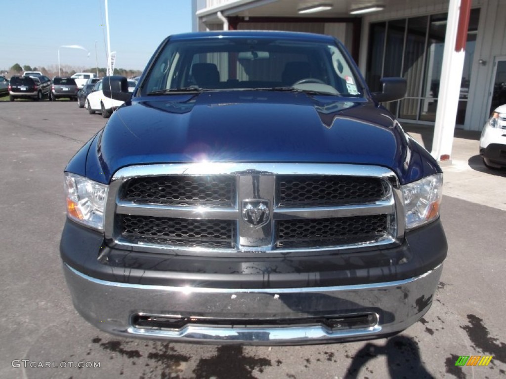 2010 Ram 1500 ST Quad Cab - Deep Water Blue Pearl / Dark Slate/Medium Graystone photo #2