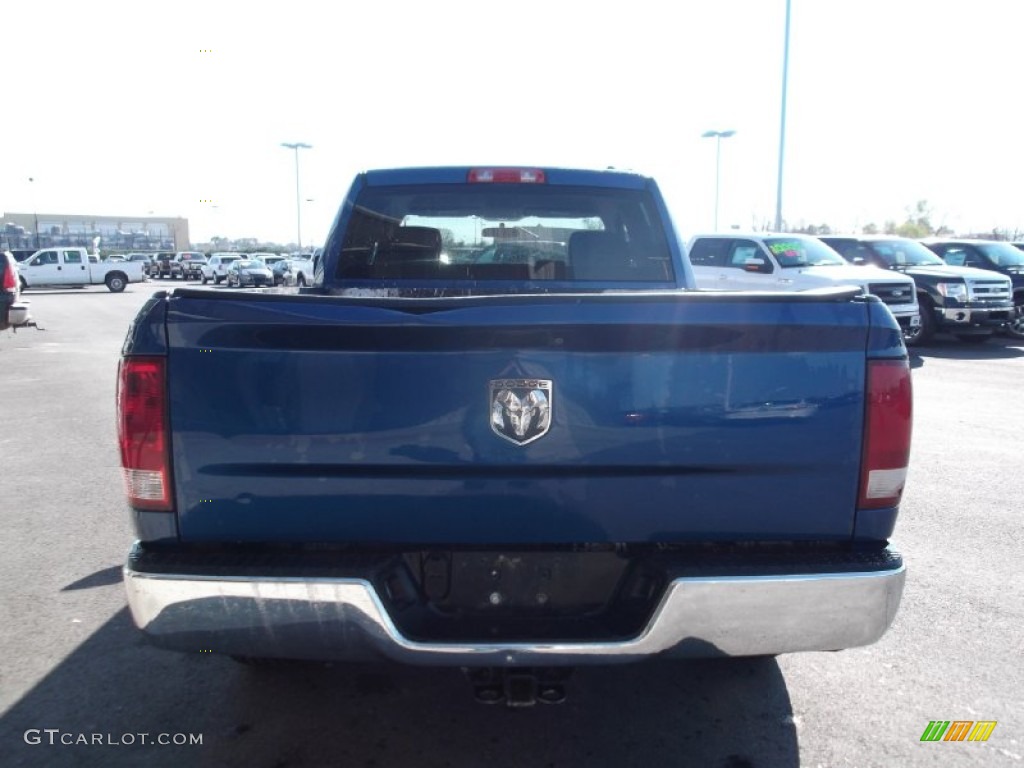 2010 Ram 1500 ST Quad Cab - Deep Water Blue Pearl / Dark Slate/Medium Graystone photo #3