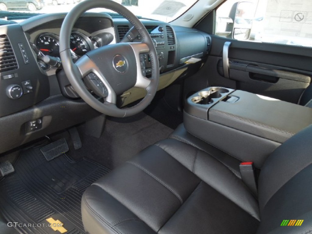 Ebony Interior 2013 Chevrolet Silverado 2500HD LT Extended Cab 4x4 Photo #76245662