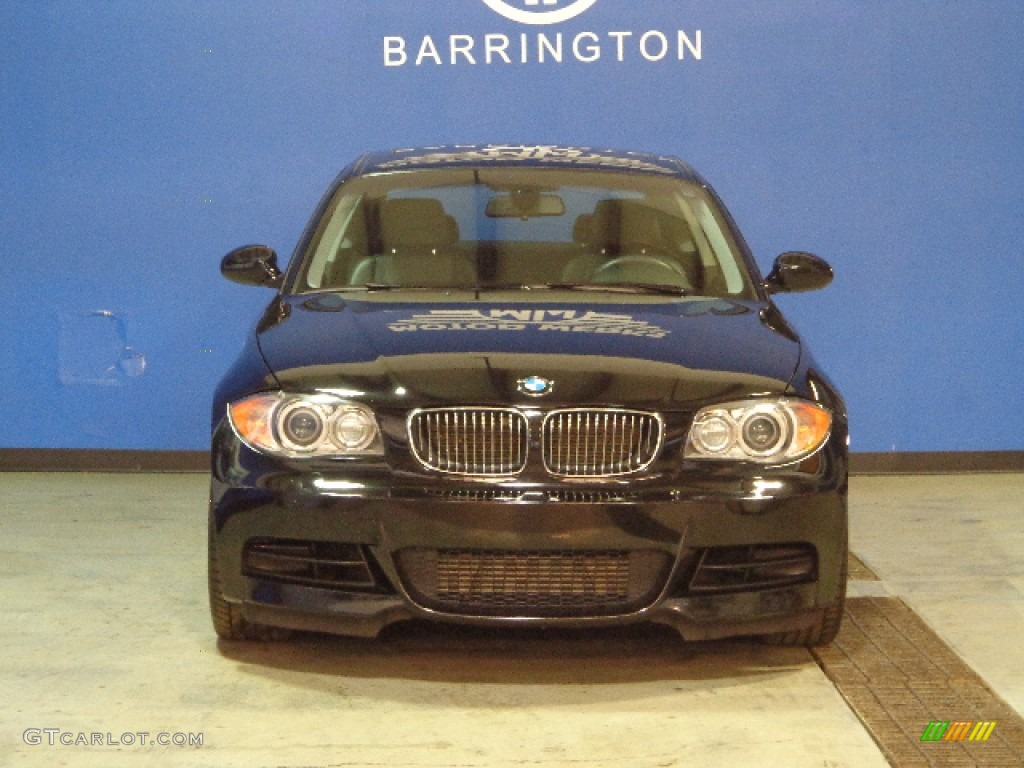 2008 1 Series 135i Coupe - Jet Black / Black photo #2