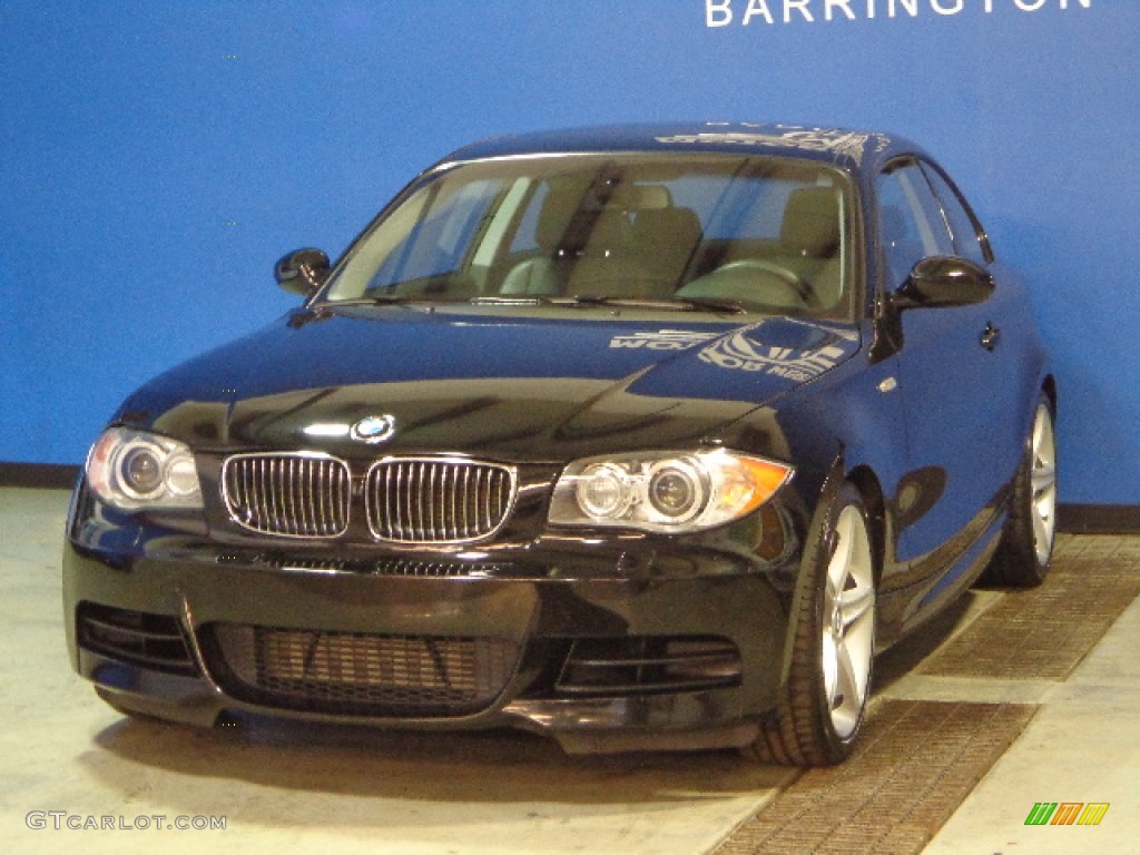 2008 1 Series 135i Coupe - Jet Black / Black photo #3
