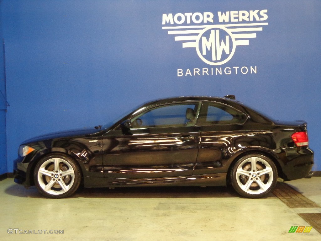 2008 1 Series 135i Coupe - Jet Black / Black photo #5