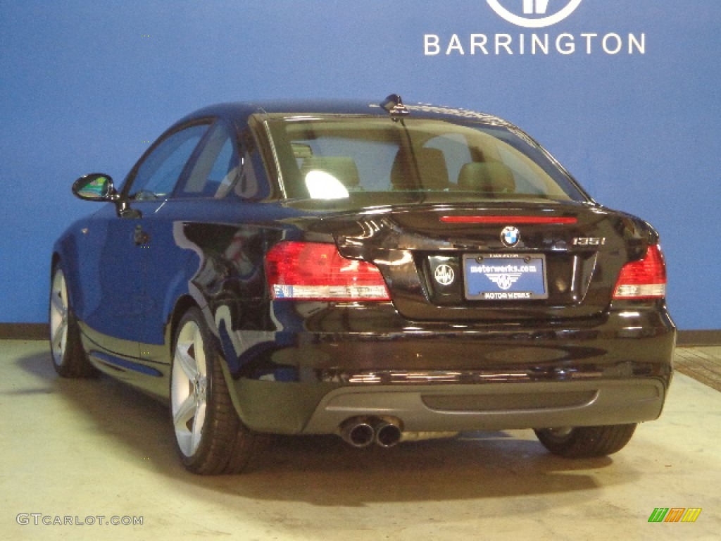 2008 1 Series 135i Coupe - Jet Black / Black photo #7