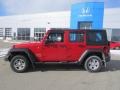 2010 Flame Red Jeep Wrangler Unlimited Sport 4x4 Right Hand Drive  photo #2