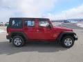 2010 Flame Red Jeep Wrangler Unlimited Sport 4x4 Right Hand Drive  photo #4