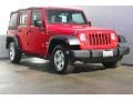 2008 Flame Red Jeep Wrangler Unlimited X  photo #1