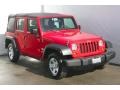 2008 Flame Red Jeep Wrangler Unlimited X  photo #6