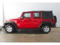 2008 Flame Red Jeep Wrangler Unlimited X  photo #8
