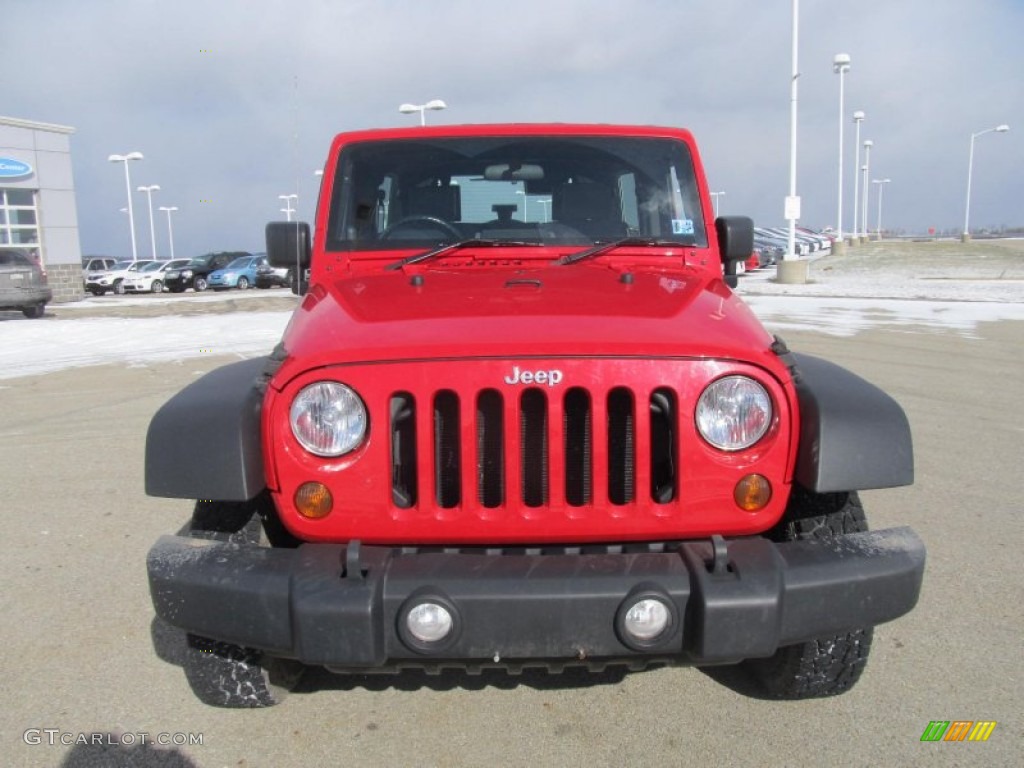 Flame Red 2010 Jeep Wrangler Unlimited Sport 4x4 Right Hand Drive Exterior Photo #76247270