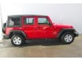 2008 Flame Red Jeep Wrangler Unlimited X  photo #10