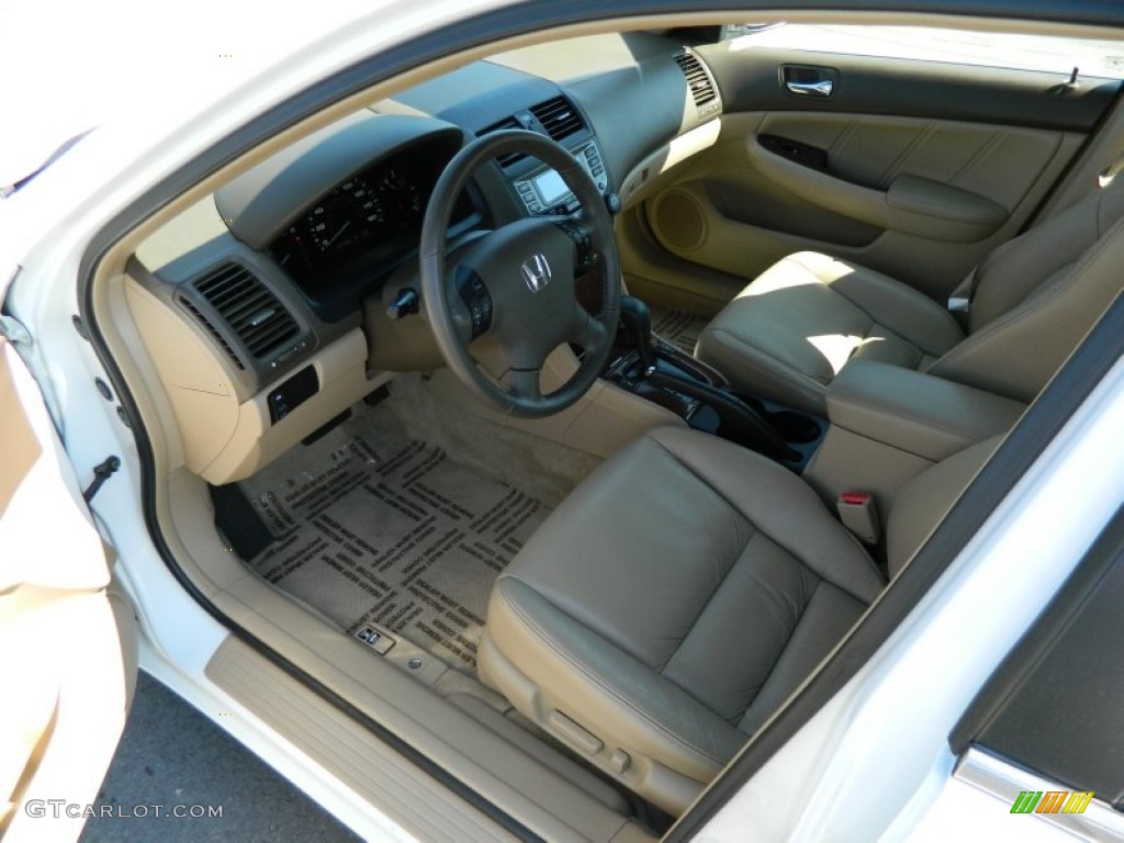 Ivory Interior 2007 Honda Accord EX-L Sedan Photo #76247378