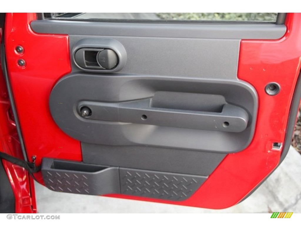 2008 Jeep Wrangler Unlimited X Dark Slate Gray/Med Slate Gray Door Panel Photo #76247613