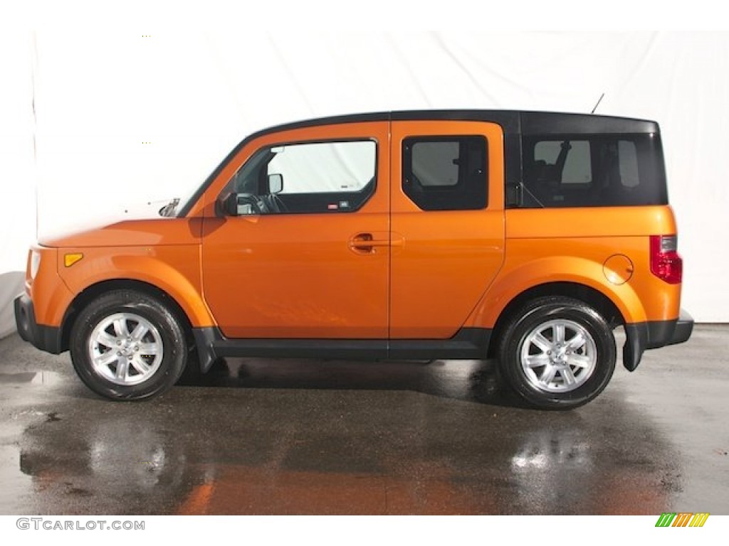 2007 Element EX AWD - Tangerine Orange Metallic / Black/Titanium photo #8