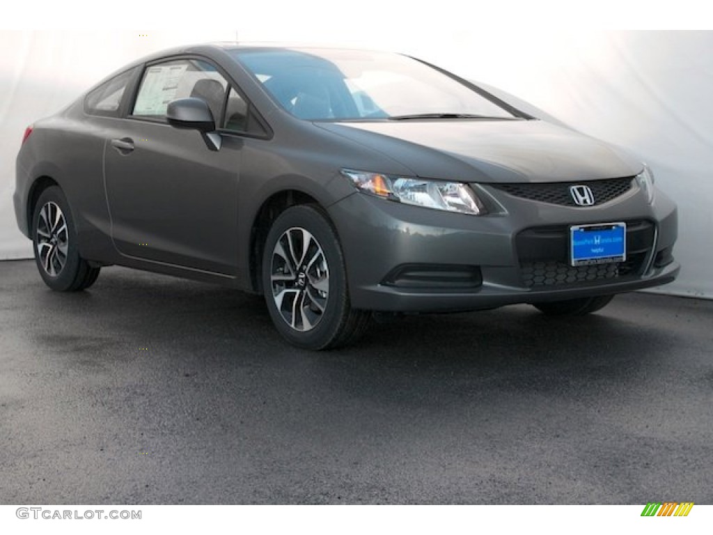 2013 Civic EX Coupe - Polished Metal Metallic / Gray photo #1