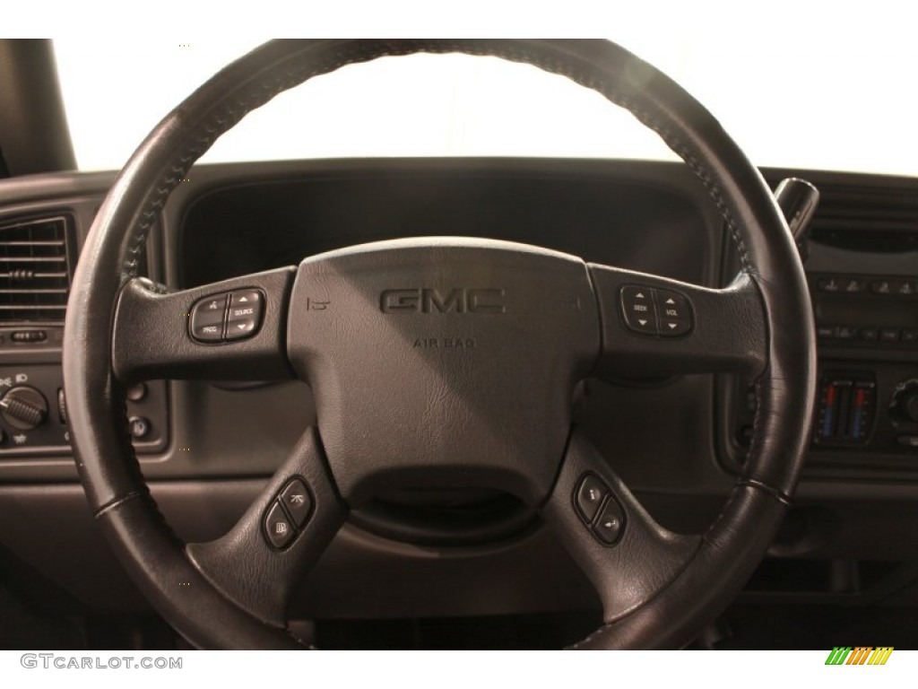 2007 GMC Sierra 1500 Classic SLE Extended Cab Ebony Black Steering Wheel Photo #76251383