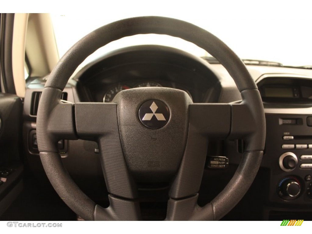 2008 Mitsubishi Endeavor LS Black Steering Wheel Photo #76252448