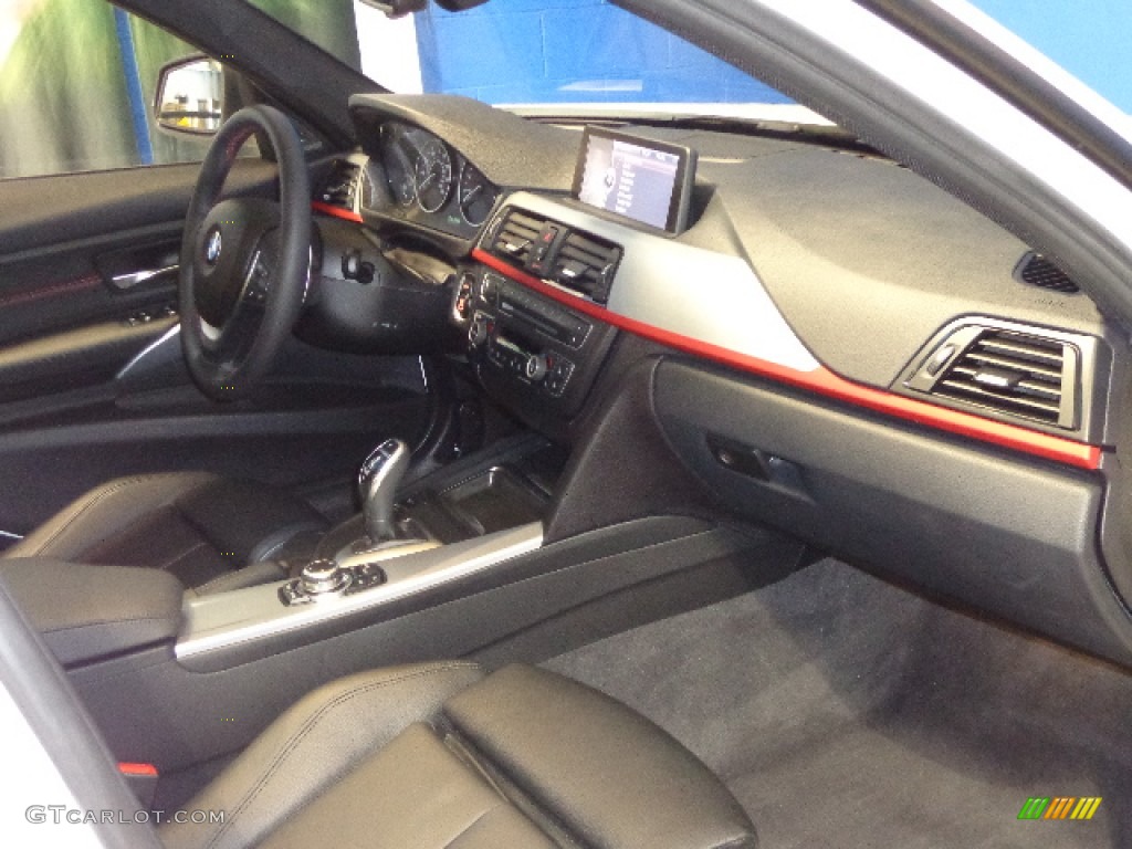2012 BMW 3 Series 328i Sedan Black/Red Highlight Dashboard Photo #76252670