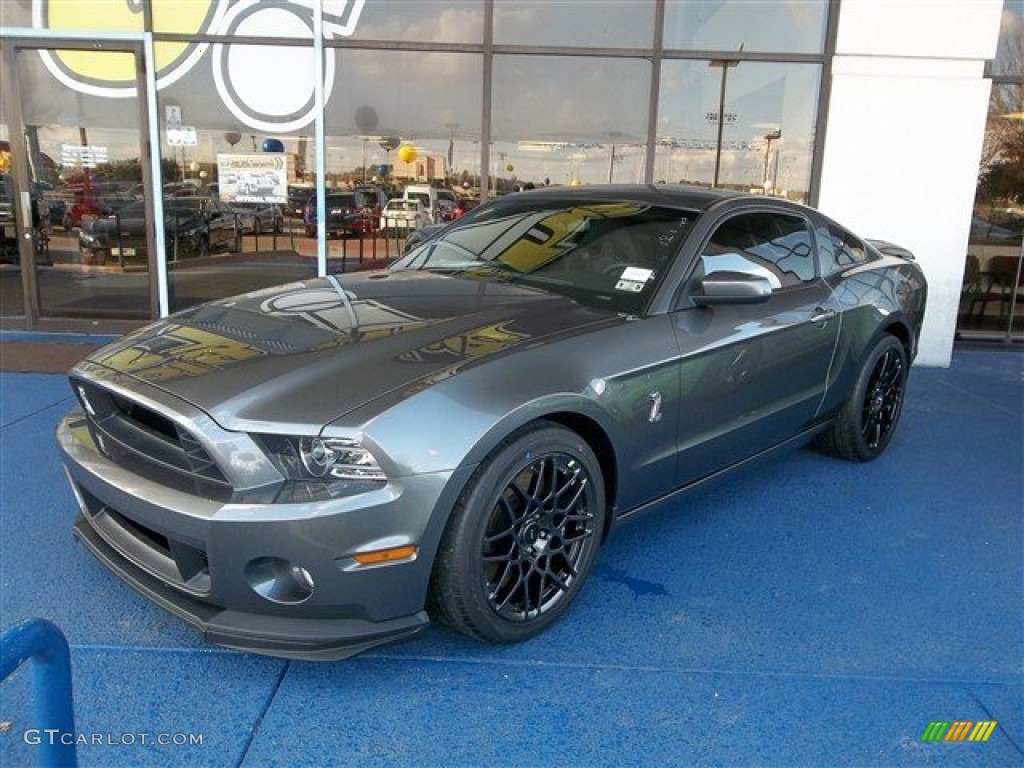 Sterling Gray Metallic 2013 Ford Mustang Shelby GT500 SVT Performance Package Coupe Exterior Photo #76252843