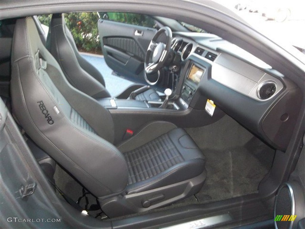 Shelby Charcoal Black/Black Accent Recaro Sport Seats Interior 2013 Ford Mustang Shelby GT500 SVT Performance Package Coupe Photo #76252967