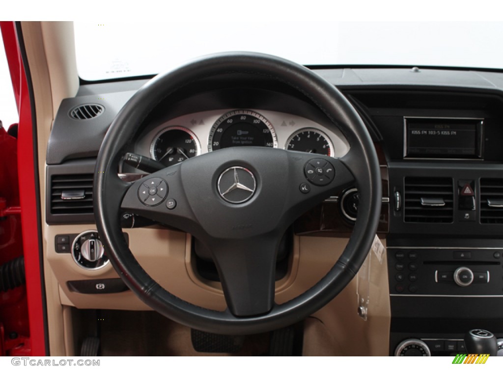 2011 Mercedes-Benz GLK 350 4Matic Almond/Black Steering Wheel Photo #76253777