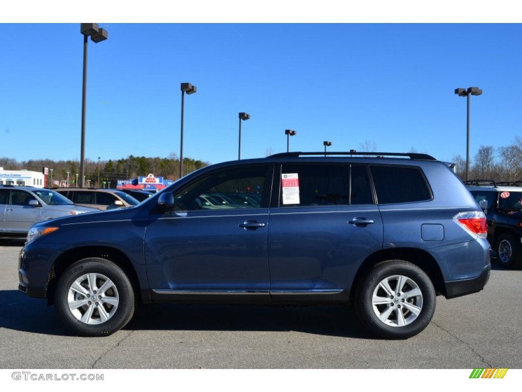 2013 Highlander V6 - Shoreline Blue Pearl / Sand Beige photo #2